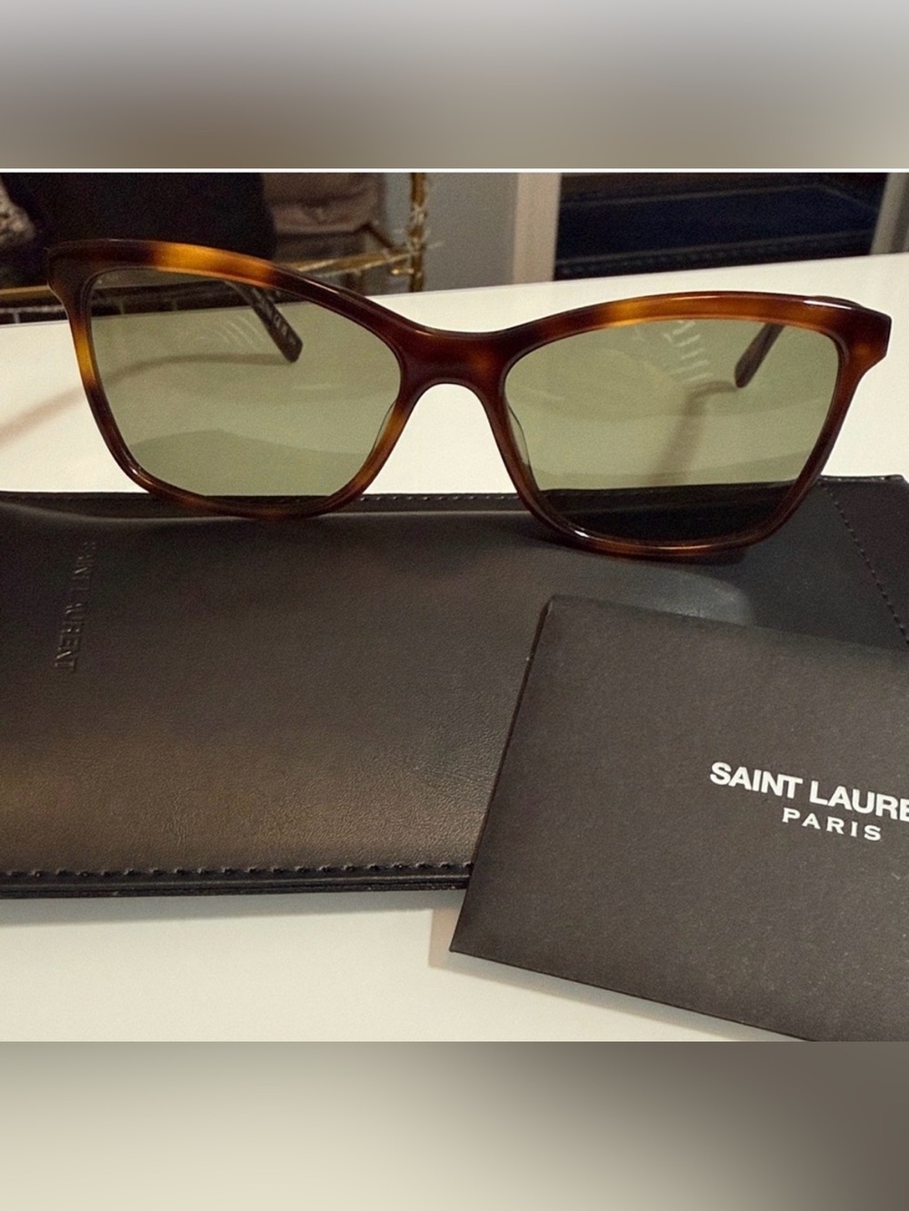 Saint Laurent Tortoiseshell Sunglasses NWT - Picture 3 of 7